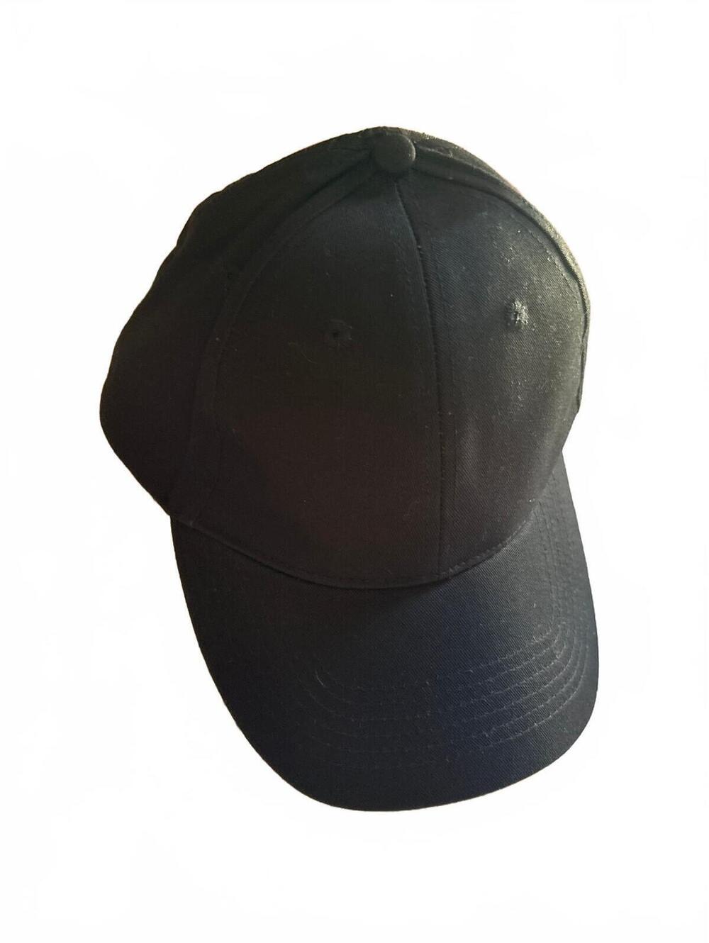 ASOS Black Cotton Blend Baseball Cap Adjustable Strap